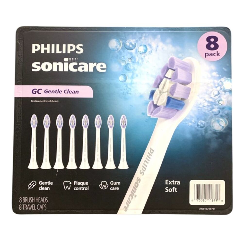 Philips Sonicare Gentle Clean Replacement Toothbrush Heads, 8 ct., Extra Soft